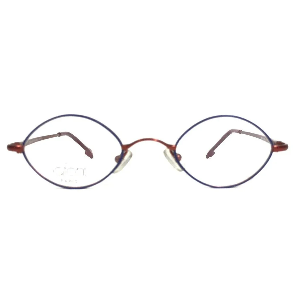 Jean Lafont Petite Eyeglasses Frames Fable 896 Blue Red Round Wire Rim 40-21-125